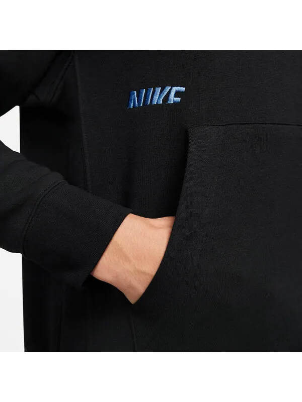Толстовка Nike Sportswear Essential Hoodie'Black Blue' — изображение 4 из 4, черный/синий