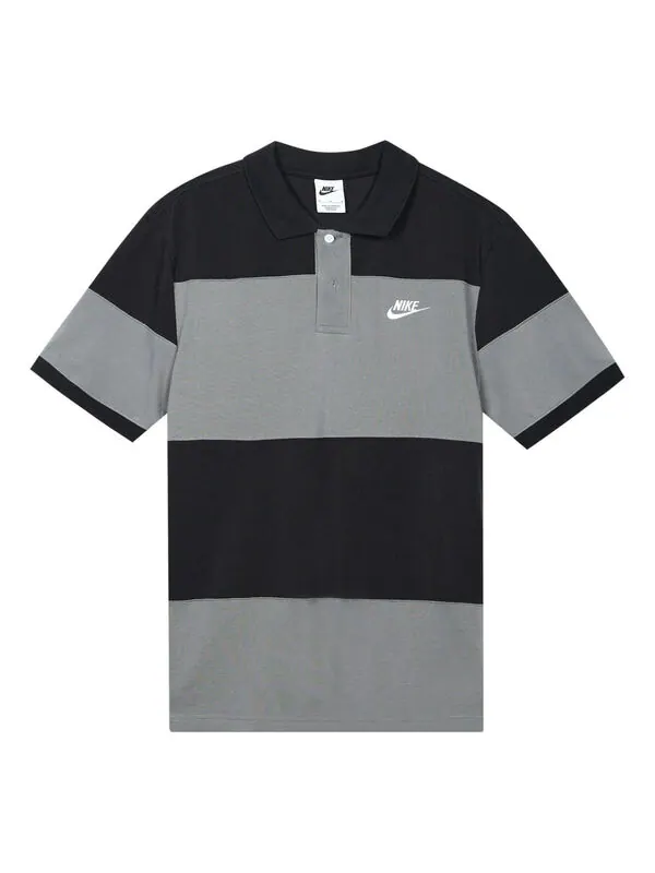 Футболка Nike Sportswear Essential Polo Shirt 'Black Smoke Grey' — изображение 1 из 4, мульти