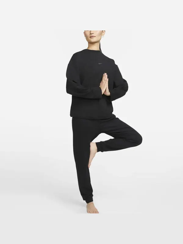Свитер yoga luxe casual sports round neck pullover hoodie black Nike — изображение 3 из 3, черный