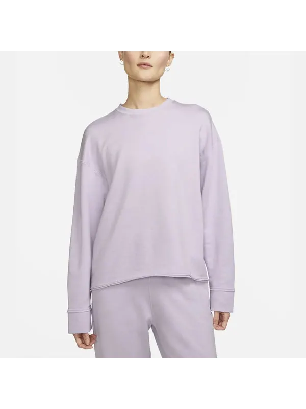 Свитер yoga luxe casual sports round neck pullover hoodie purple Nike — изображение 3 из 3, фиолетовый