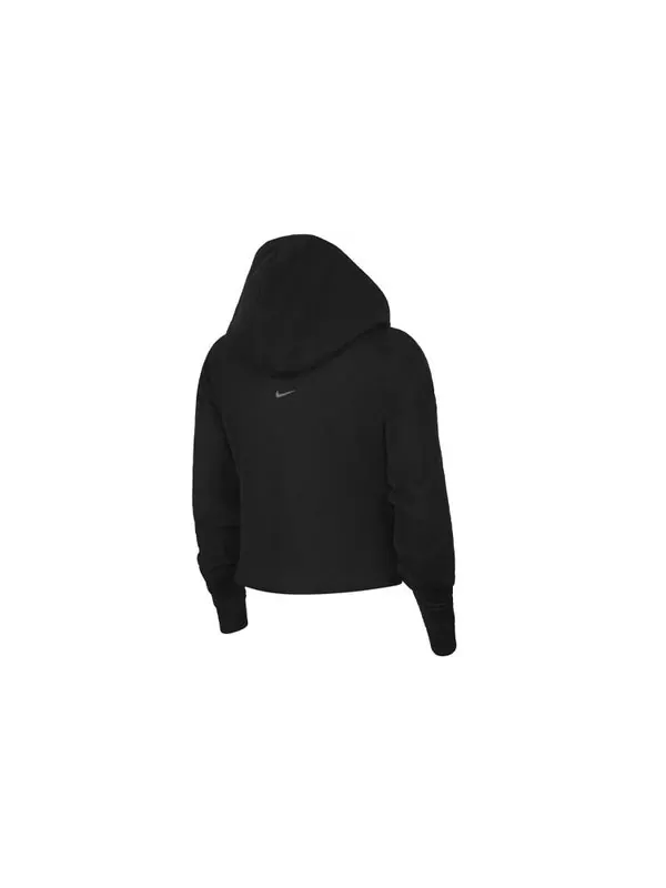 Свитер yoga luxe solid color short long sleeves hoodie black Nike — изображение 2 из 4, черный