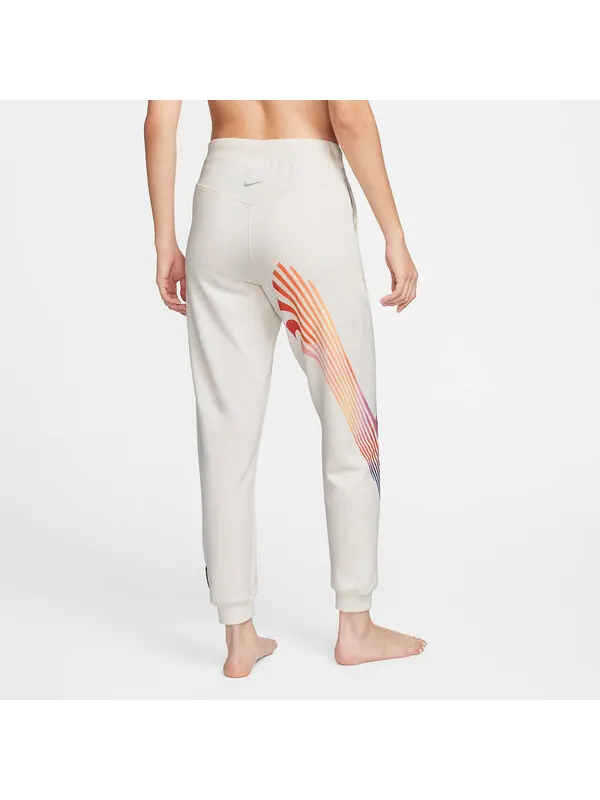 Штаны yoga luxe air 7 8 с высокой посадкой спортивные штаны Nike — изображение 2 из 4, бежевый