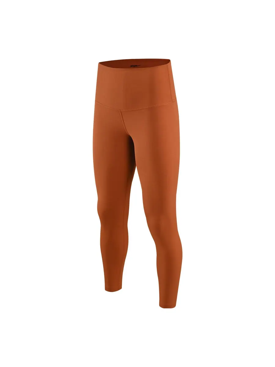 Спортивные брюки (WMNS) Nike Logo high-waisted nine-point inner pants 'bronze' — изображение 1 из 3, коричневый