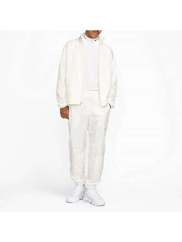 Куртка x nocta drake solid color zipper stand collar jacket 'white' Nike — изображение 2 из 4, белый