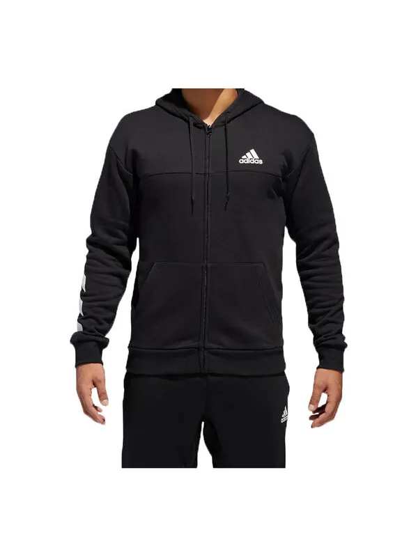 Куртка adidas SPT Full Zip Basketball Sports Hooded Jacket Black — изображение 1 из 2, черный