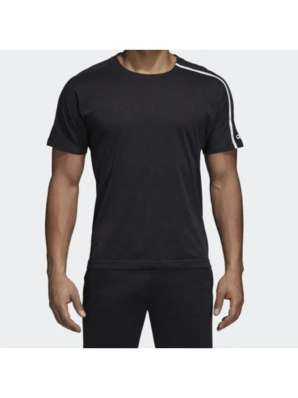 Футболка sports round neck z.n.e. tee 'black white' Adidas — изображение 3 из 4, черный