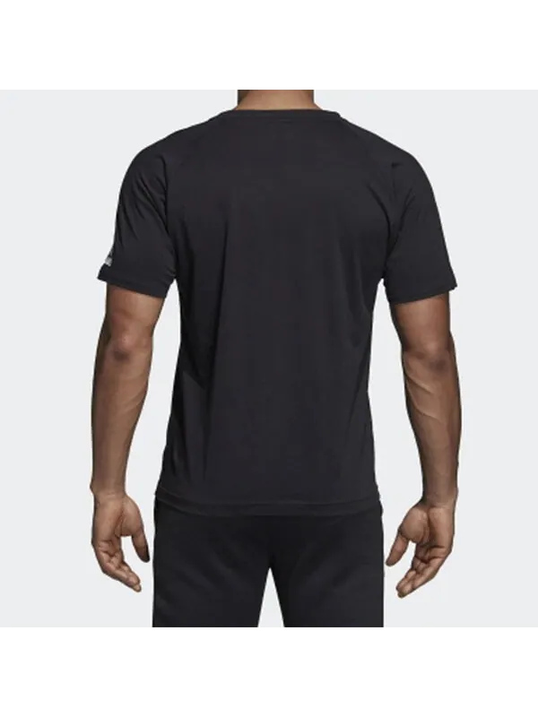 Футболка sports round neck z.n.e. tee 'black white' Adidas — изображение 4 из 4, черный