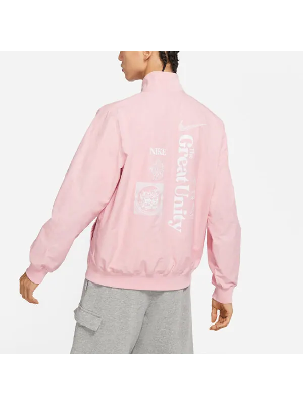 Куртка Men's Nike Sportswear Athleisure Casual Sports Woven Jacket Autumn Pink Red — изображение 4 из 4, красный