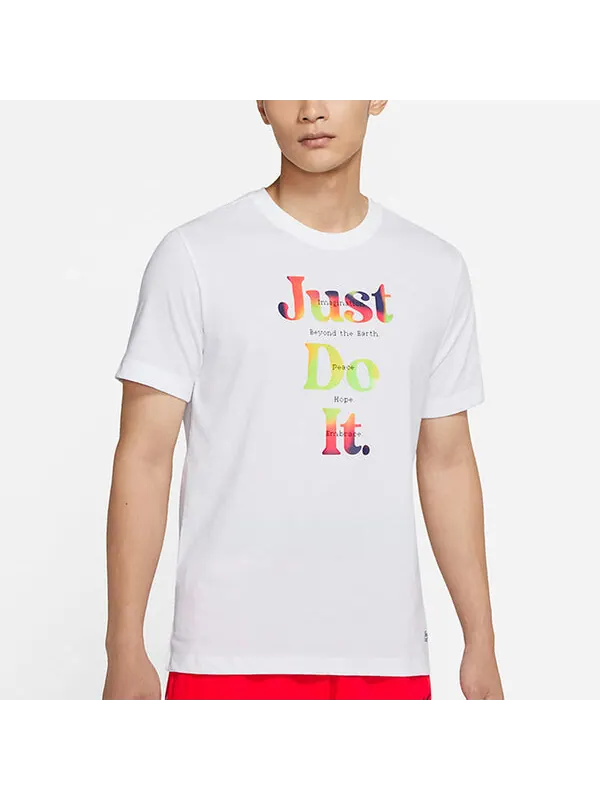 Футболка men's nk df great unity ss tee2 leisure sports letter print short sleeve men's white Nike — изображение 3 из 4