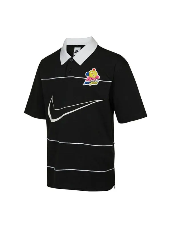Футболка sportswear contrasting colors athleisure casual sports short sleeve polo shirt black Nike — изображение 1 из 4