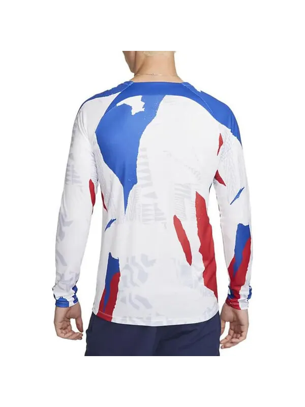 Футболка Франция dri fit длинный рукав предматчевый топ Nike — изображение 2 из 4, белый/синий/красный