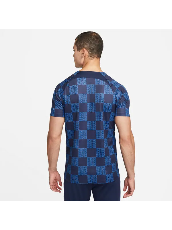 Футболка dri fit pre-match футбольный топ Nike — изображение 2 из 4, синий