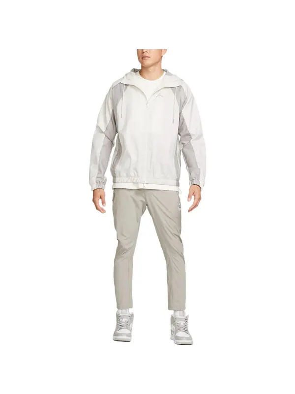 Брюки men's statement essentials solid color alphabet embroidered casual pants/trousers gray Air Jordan — изображение 4 из 4