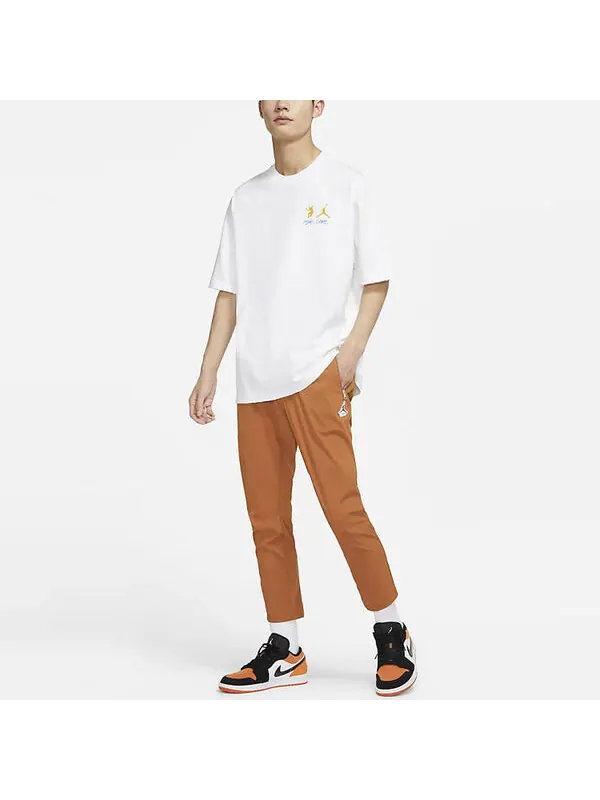 Брюки men's statement essentials solid color straight-leg casual pants/trousers green copper Air Jordan — изображение 4 из 4