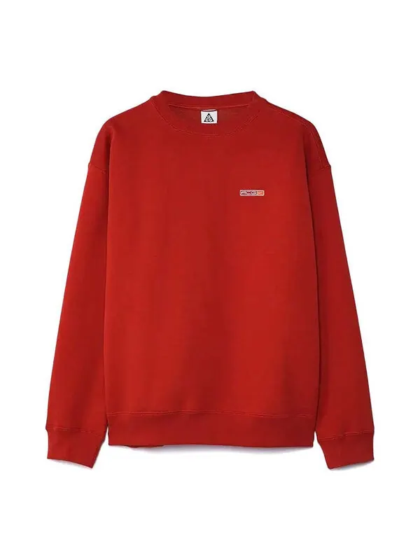 Толстовка Men's Nike ACG Therma-Fit Solid Color Logo Embroidered Round Neck Long Sleeves Orange Red — изображение 1 из 4