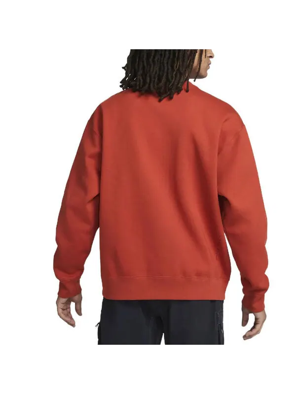 Толстовка Men's Nike ACG Therma-Fit Solid Color Logo Embroidered Round Neck Long Sleeves Orange Red — изображение 4 из 4