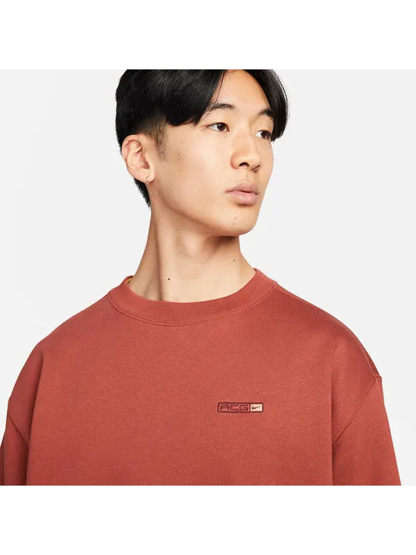 Рубашка acg therma fit crew флисовая толстовка Nike — изображение 2 из 4, серый
