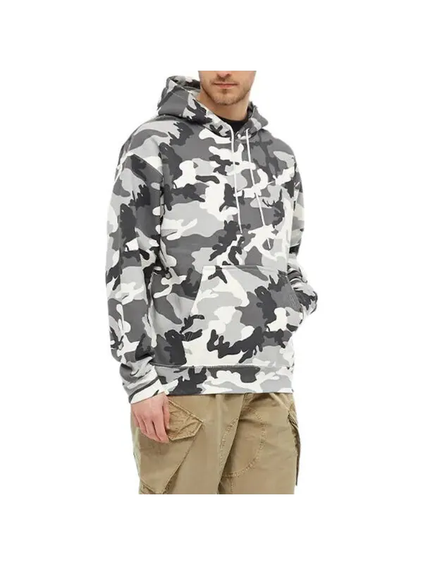 Куртка Nike Solo Swooh Hoodie 'Camo' — изображение 4 из 4, серый/белый/мульти