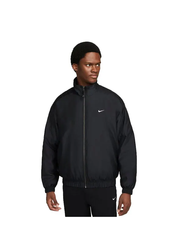 Куртка Nike Lab Solo Swoosh Satin Bomber Jacket 'Black Kumquat' — изображение 1 из 4, черный
