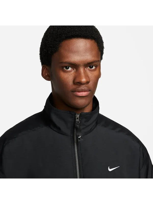 Куртка Nike Lab Solo Swoosh Satin Bomber Jacket 'Black Kumquat' — изображение 3 из 4, черный