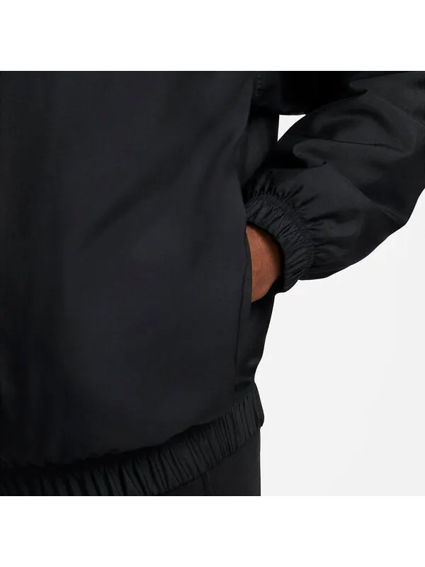 Куртка Nike Lab Solo Swoosh Satin Bomber Jacket 'Black Kumquat' — изображение 4 из 4, черный