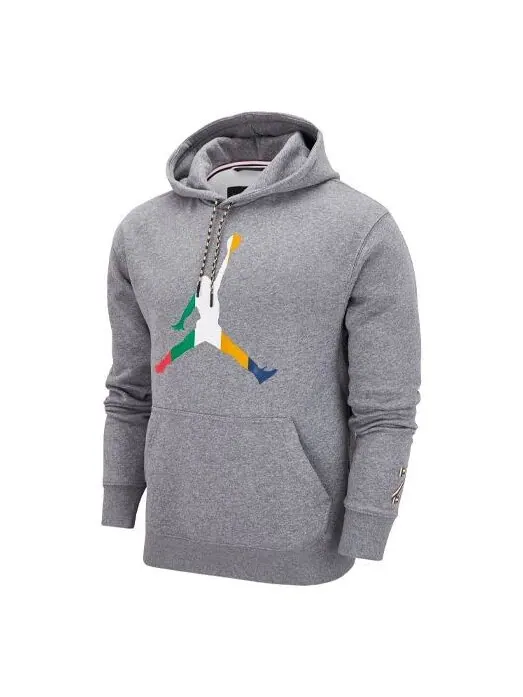 Толстовка Air Jordan Multi-Color Large Logo Printing Gray — изображение 1 из 2, мульти