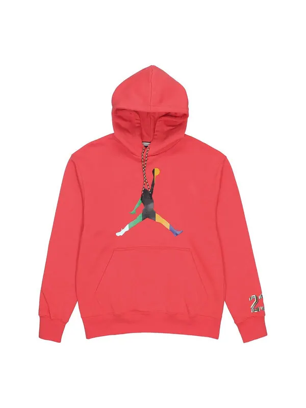 Толстовка Air Jordan Multi-Color Large Logo Printing Red — изображение 1 из 2, мульти
