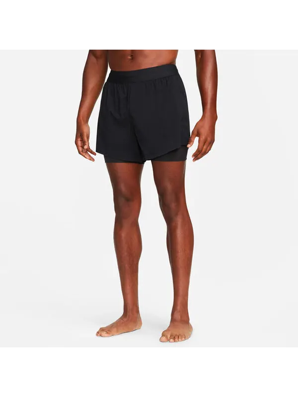 Шорты yoga solid color lacing breathable casual sports shorts black Nike — изображение 4 из 4, мульти