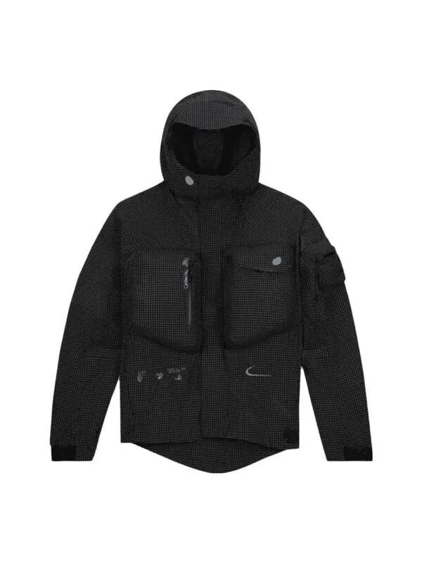 Куртка x off-white hooded pocket jacket 'black' Nike — изображение 1 из 2, черный