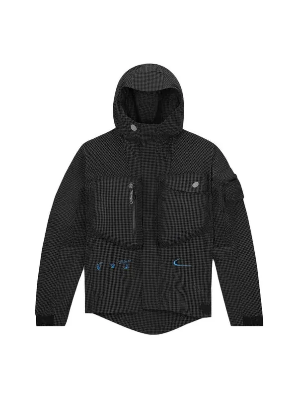 Куртка Nike x OFF-WHITE FW22 Hooded Jacket 'Black' — изображение 1 из 2, черный