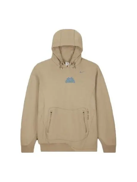 Толстовка x off-white fleece hoodie 'khaki' Nike — изображение 1 из 2, хаки