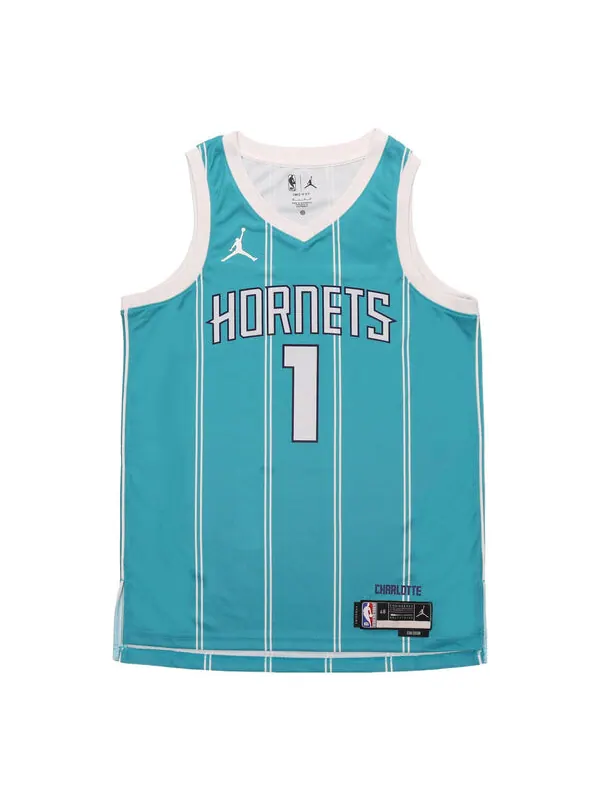 Майка Air Jordan Dri-FIT NBA Charlotte Hornets Lamelo Ball Icon Edition 2022/23 Swingman Jersey — изображение 1 из 2, зеленый