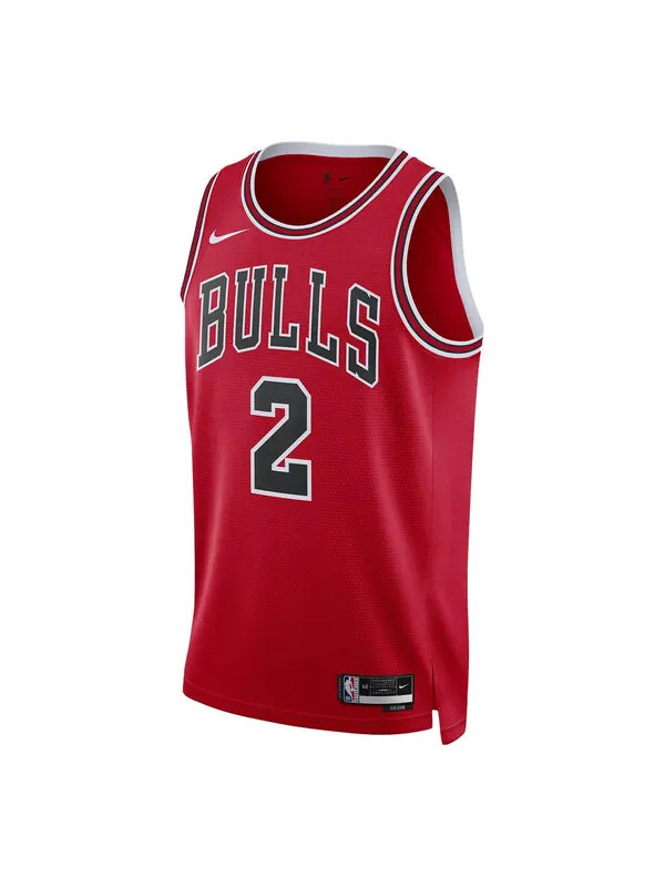Майка Nike x NBA DRI-FIT Chicago Bulls Lonzo Ball Jerseys 'Red' — изображение 1 из 2, красный/мульти