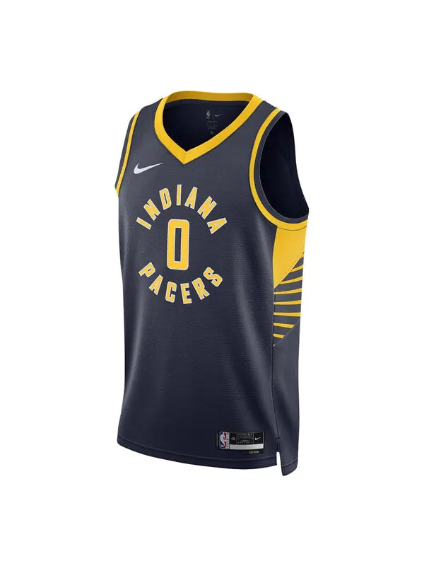 Футболка x nba indiana pacers icon edition 22 23 swingman джерси Nike — изображение 1 из 2, черный/желтый