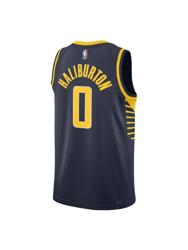 Футболка x nba indiana pacers icon edition 22 23 swingman джерси Nike — изображение 2 из 2, черный/желтый