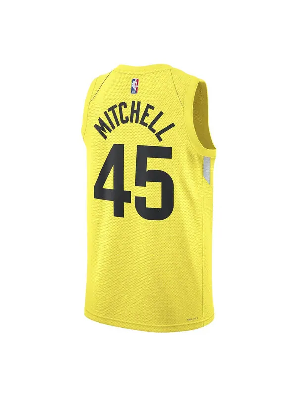 Майка Nike x NBA Utah Jazz 22-23 Jerseys 'Donovan Mitchell 45' — изображение 2 из 2, желтый/мульти
