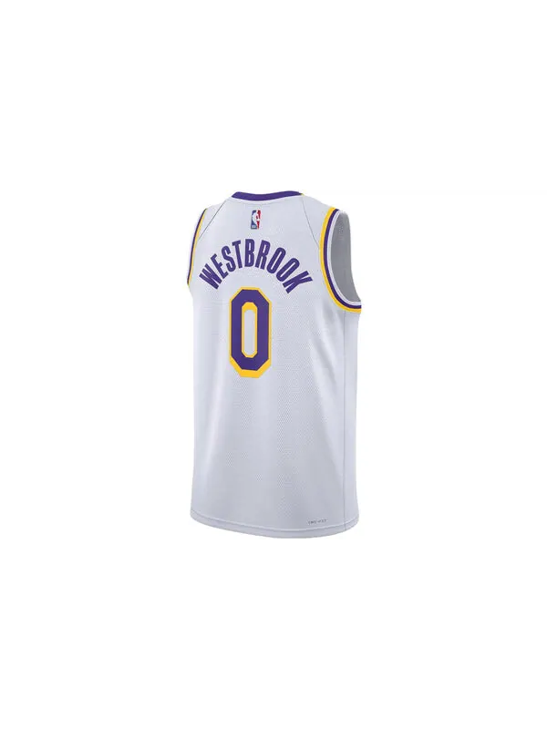 Майка Nike x NBA LA Lakers 22-23 Jerseys 'Russell Westbrook 0' — изображение 2 из 2, белый/мульти
