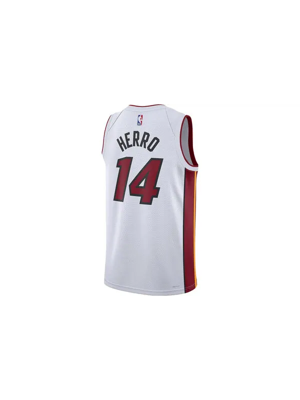 Футболка x nba miami heat association edition 22 23 свитер swingman Air Jordan — изображение 2 из 2, белый/красный