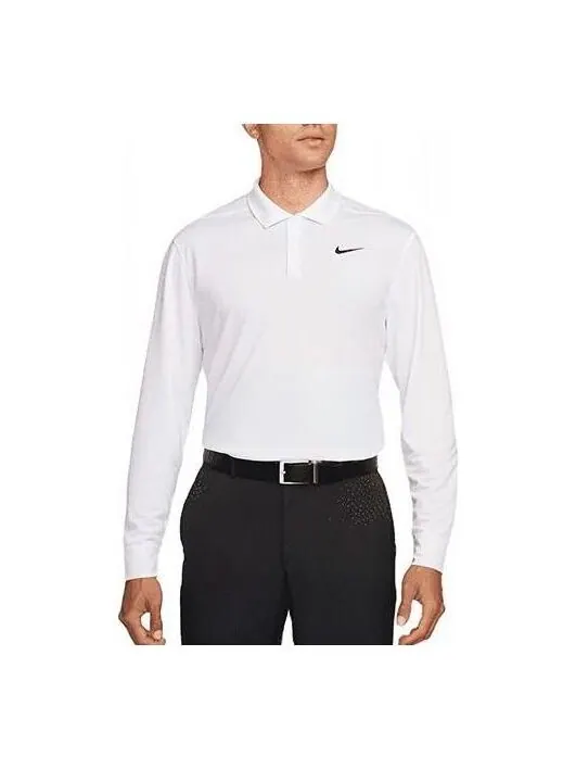 Рубашка поло dri fit victory с длинным рукавом Nike — изображение 1 из 2, белый