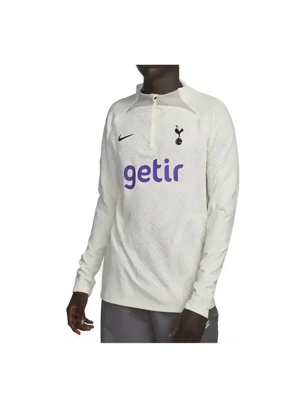 Футболка tottenham dri fit adv elite 1 4 молния длинный рукав Strike Drill топ Nike — изображение 1 из 4, бежевый