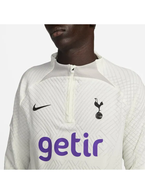 Футболка tottenham dri fit adv elite 1 4 молния длинный рукав Strike Drill топ Nike — изображение 3 из 4, бежевый