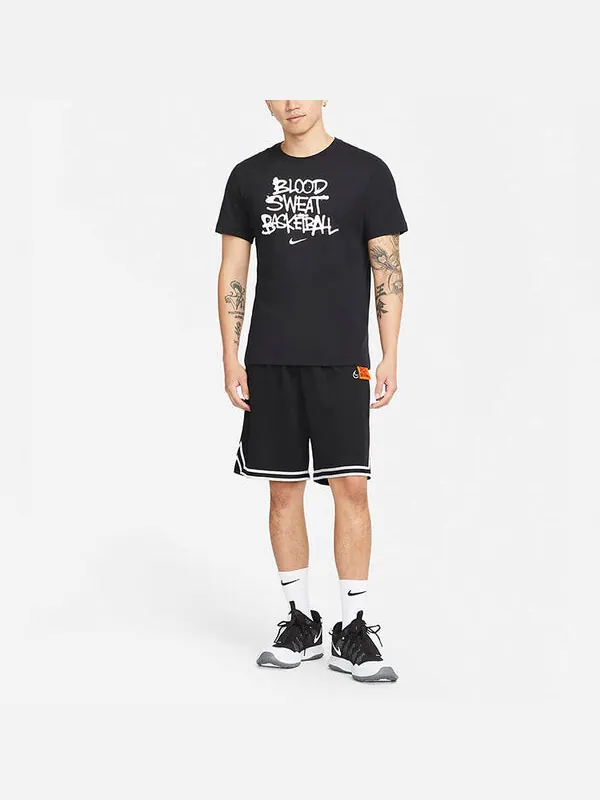 Футболка Nike Alphabet Printing Round Neck Pullover Short Sleeve Black — изображение 2 из 4, мульти