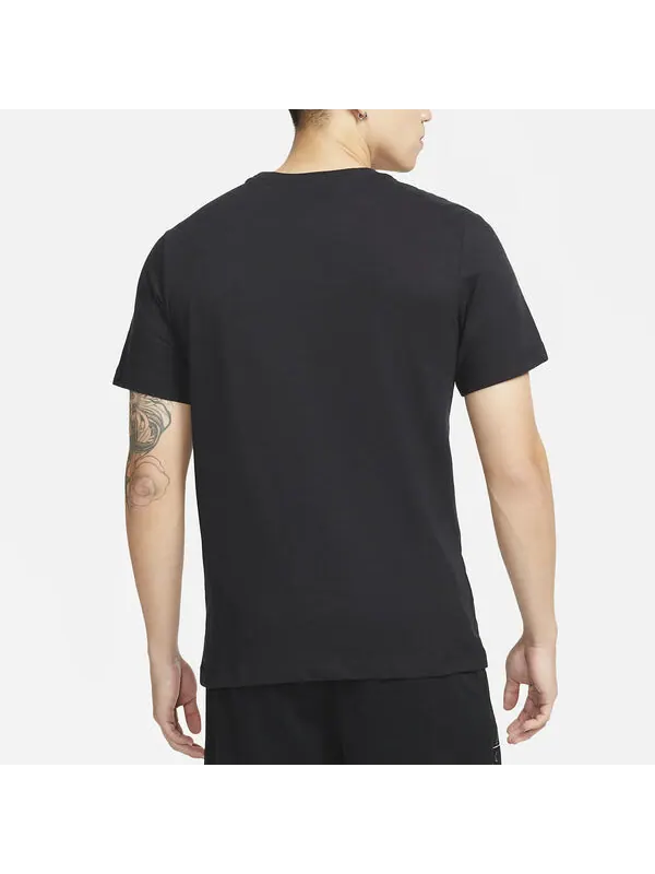 Футболка Nike Alphabet Printing Round Neck Pullover Short Sleeve Black — изображение 4 из 4, мульти