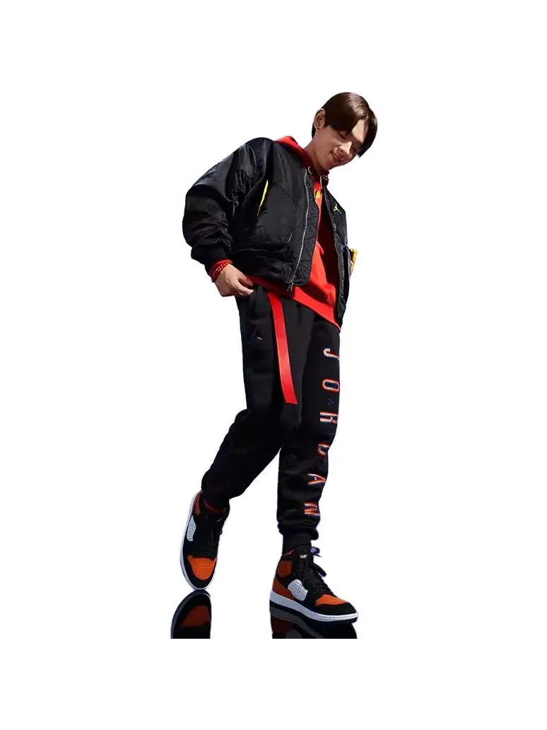 Куртка-бомбер Air Jordan Casual Sports на молнии — изображение 2 из 5, черный