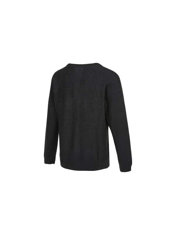 Свитер men's round neck long sleeves casual sports pullover wool sweater black Nike — изображение 2 из 3, черный