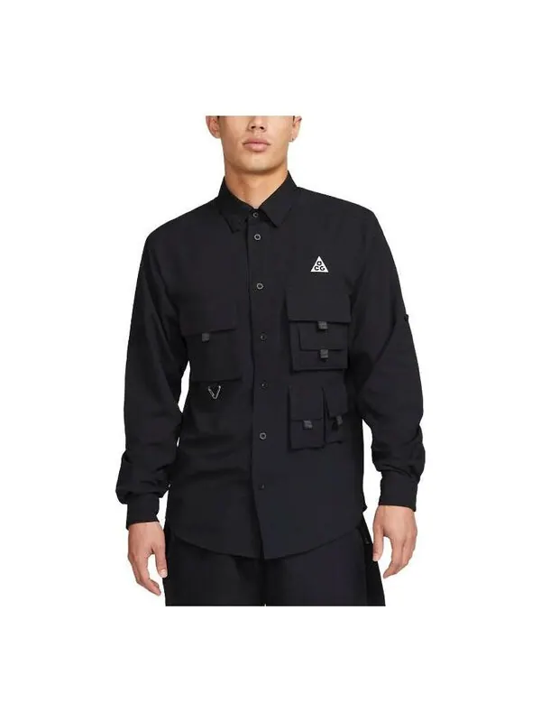 Куртка Nike ACG Dri-FIT UV Devastation Trail Jacket 'Black' — изображение 1 из 3, черный/белый