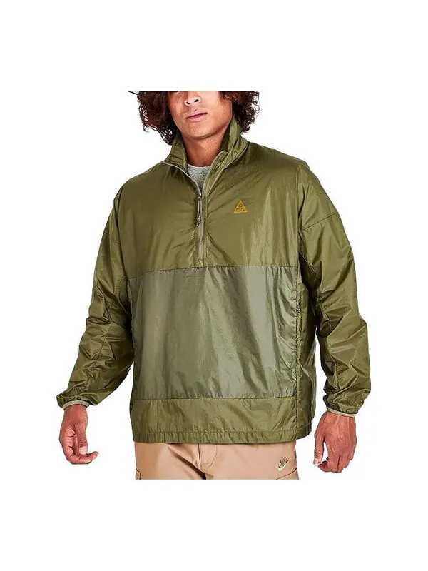 Куртка Nike Acg Half-Zip Windbreaker Jacket 'Olive' — изображение 1 из 4, оливковый зеленый/мульти