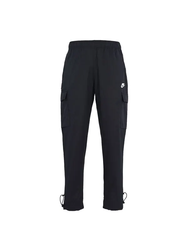 Брюки men's sportswear solid color logo woven cargo casual long pants/trousers black Nike — изображение 1 из 4, мульти