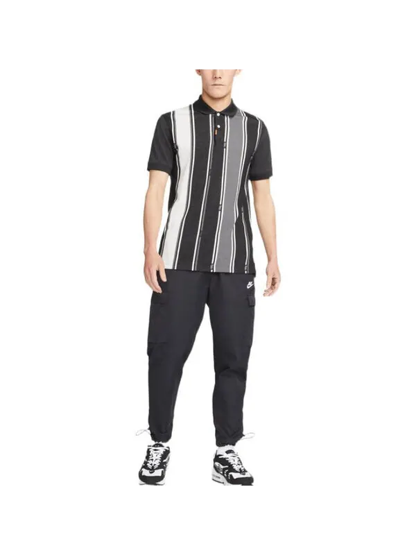 Брюки men's sportswear solid color logo woven cargo casual long pants/trousers black Nike — изображение 3 из 4, мульти