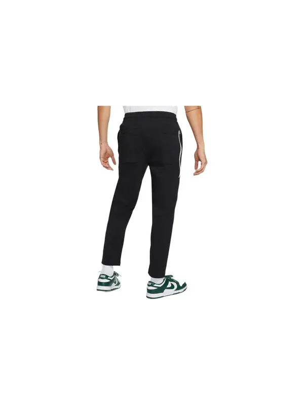 Брюки men's woven solid color small label lacing casual sports pants/trousers/joggers black Nike — 2